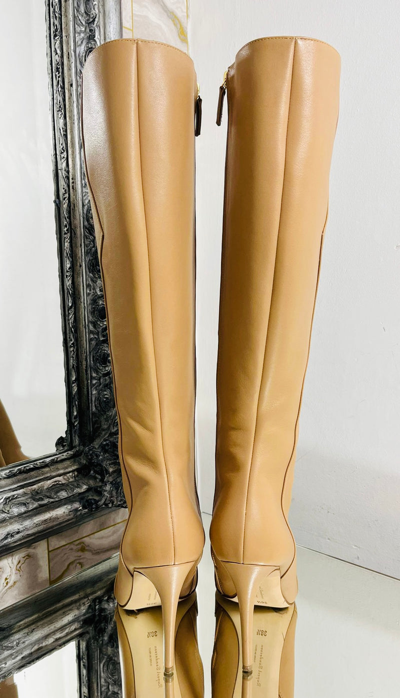 Rupert Sanderson Calfskin Knee High Boots. Size 38.5