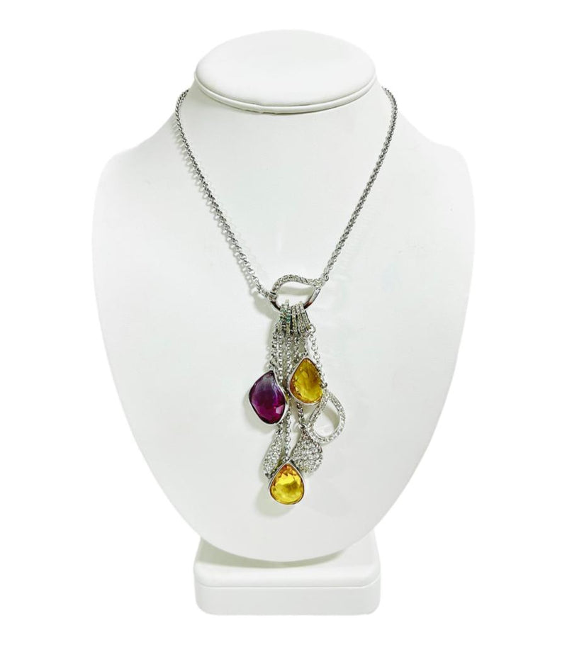 Swarovski Vintage 1980's Crystal & Sterling Silver Necklace