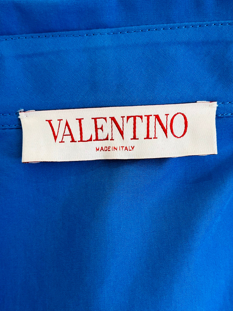 Valentino Tie-Neck Cotton Shirt. Size 40IT