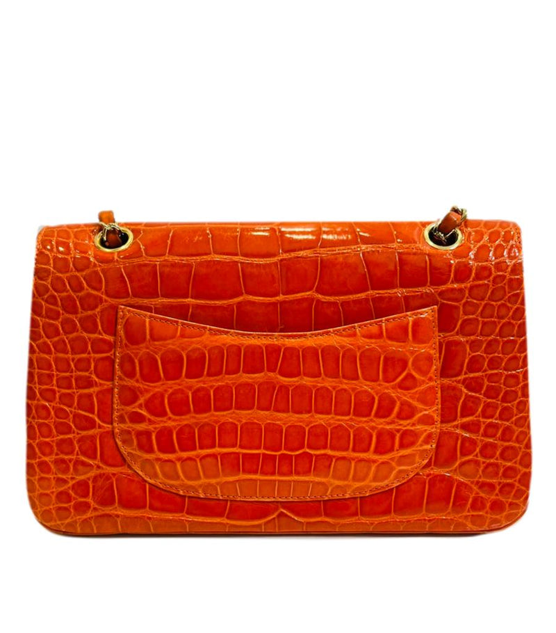 Chanel Double Flap Classic Timeless Alligator Skin Bag