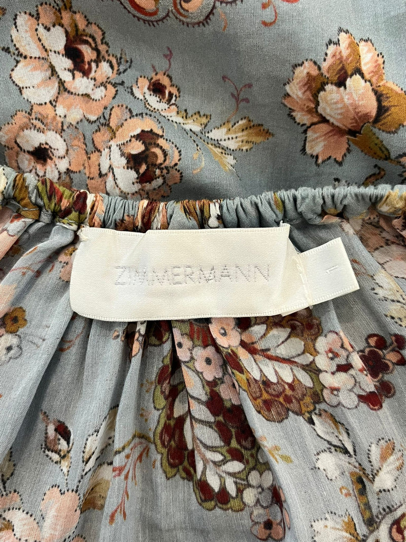 Zimmermann Off-The-Shoulder Silk & Cotton Top. Size 1