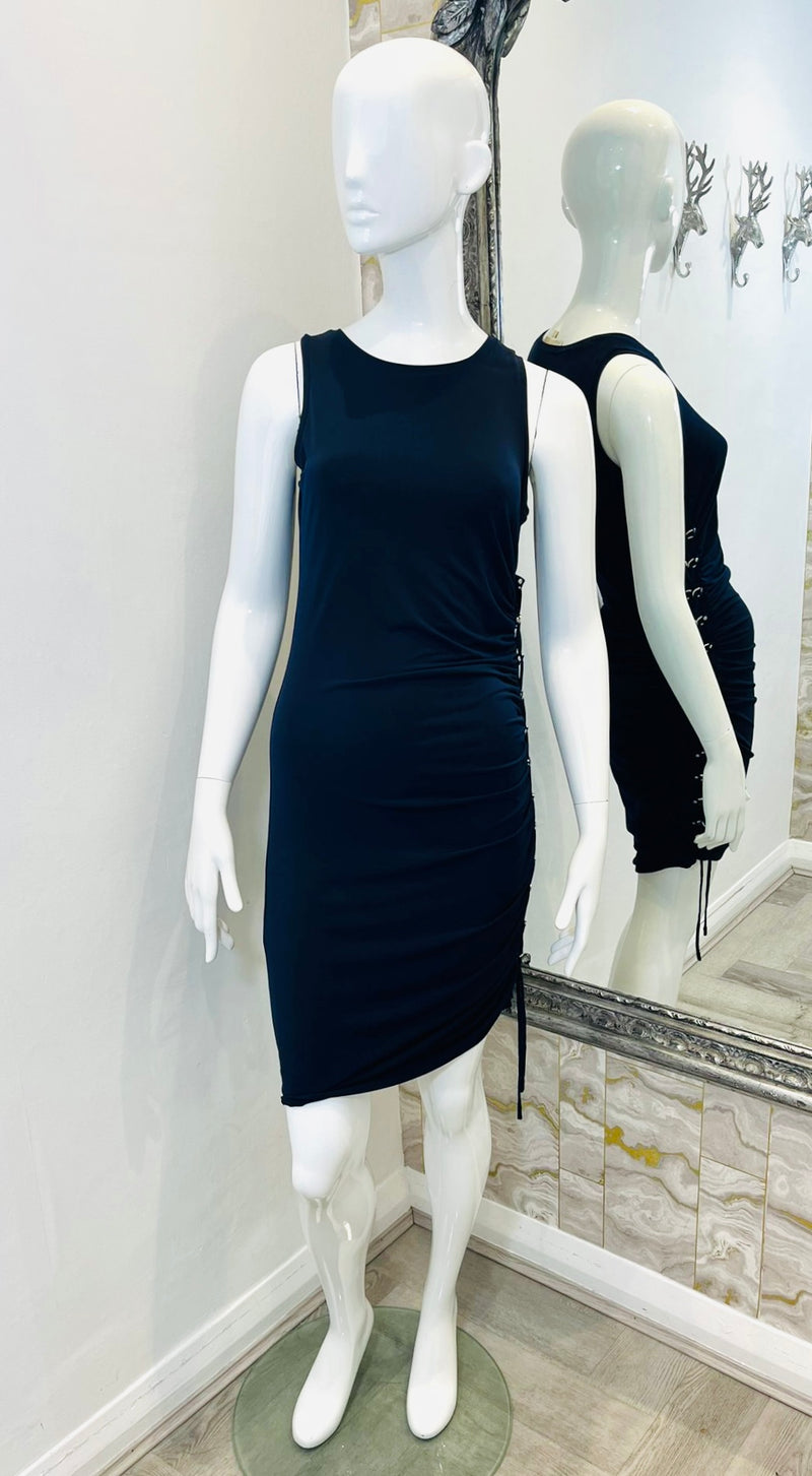 Michael Kors Lace-Up Detail Asymmetric Dress. Size S