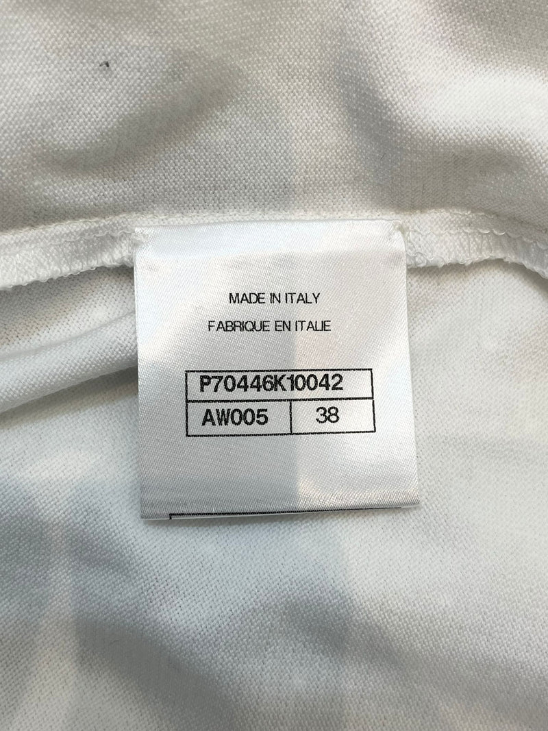 Chanel Floral Appliqué 'CC' Logo Top. Size 38FR