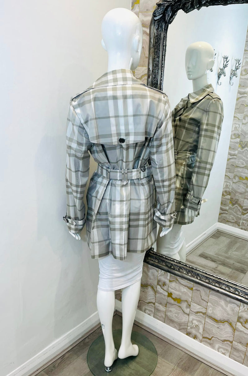 Burberry Brit Nova Check Trench Coat. Size 12UK