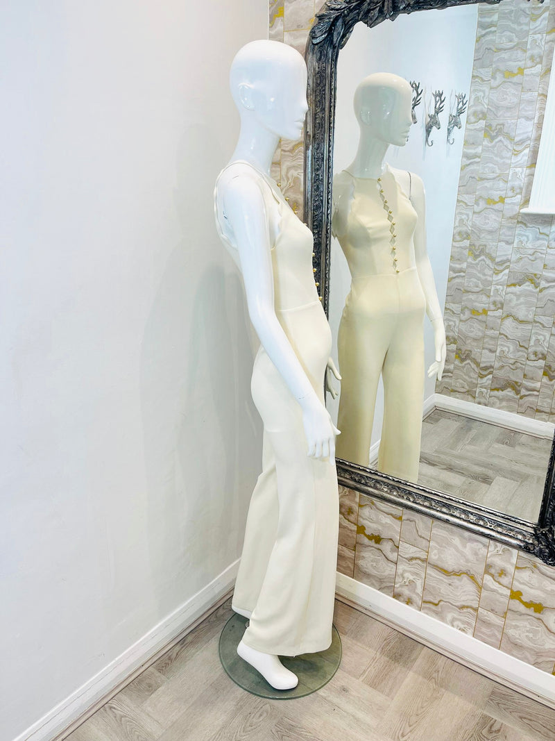 Zimmermann Scalloped Halter Neck Jumpsuit. Size 0
