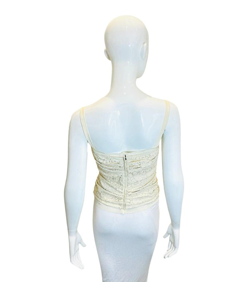 Dolce & Gabbana Cotton Lace Corset. Size 42IT