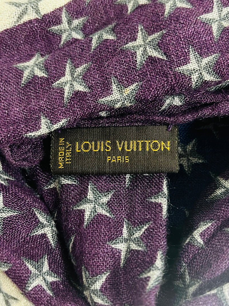 Louis Vuitton Linen & Silk Stars Monogram Scarf