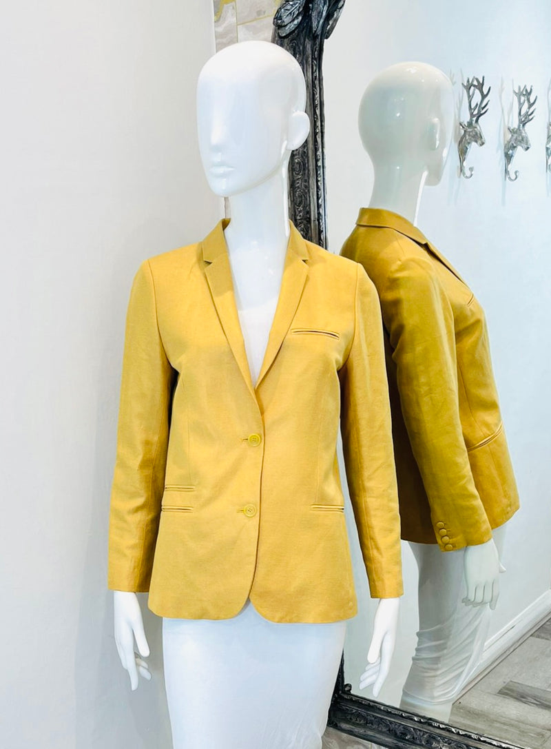 Zadig & Voltaire Skull Embellished Linen & Cotton Blazer. Size 38FR