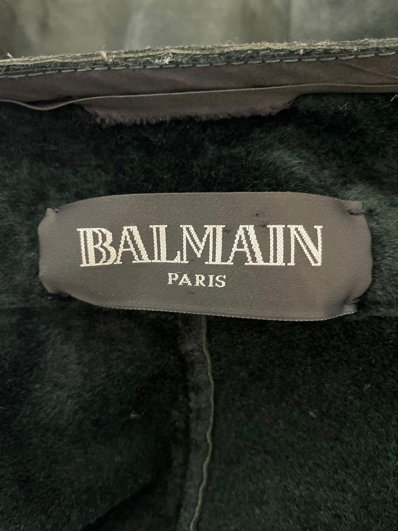 Balmain Lambskin Suede Biker Jacket. Size 40FR