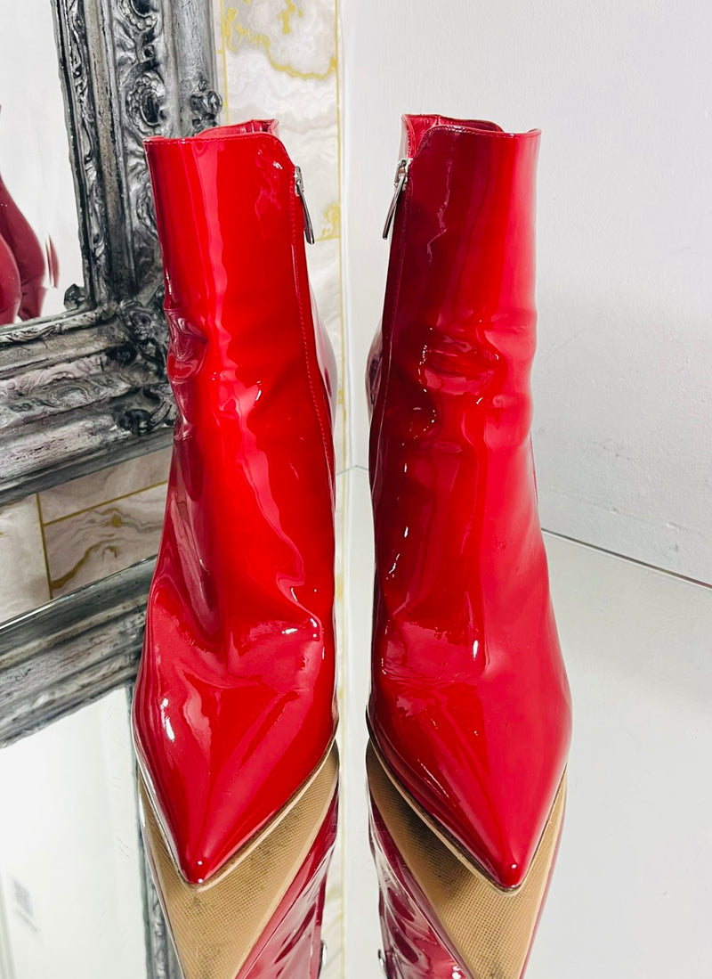 Gianvito Rossi Patent Leather Ankle Boots. Size 40.5