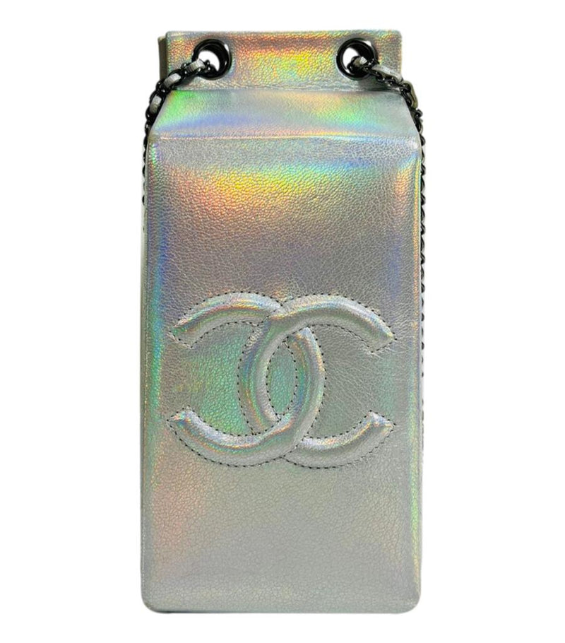 Chanel Iridescent Leather Milk Carton Handbag From The Supermarket Collection