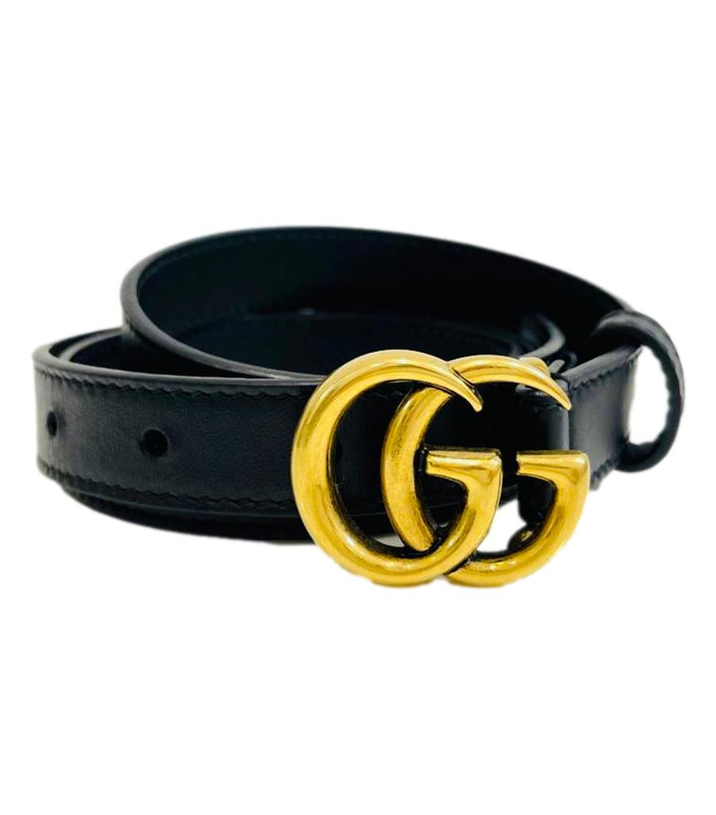 Gucci 'GG' Logo Buckle Leather Belt