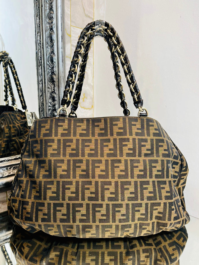 Fendi Zucca 'FF' Monogram Canvas Mia Agenello Bag