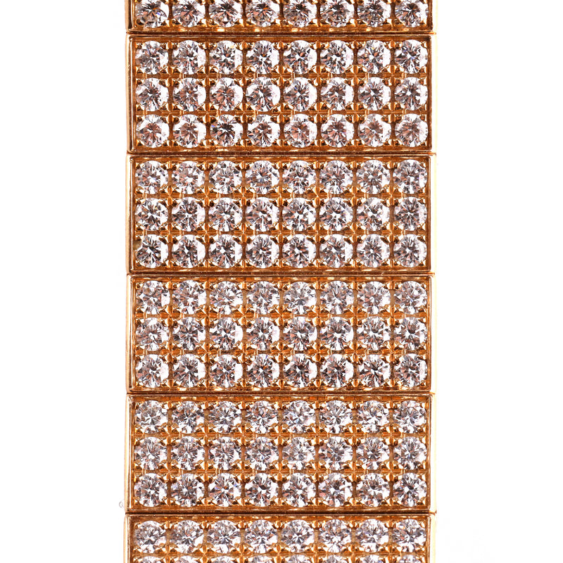 De Grisogono 'Be Eight' 18k Rose Gold & Diamond Watch