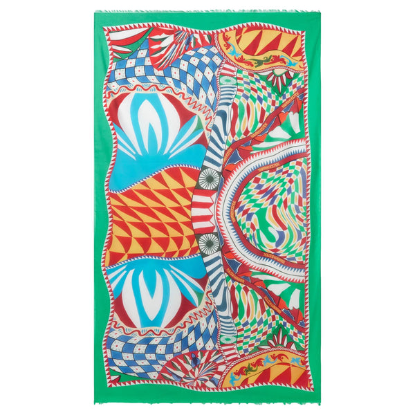 Dolce & Gabbana Carretto-Print Cotton Sarong