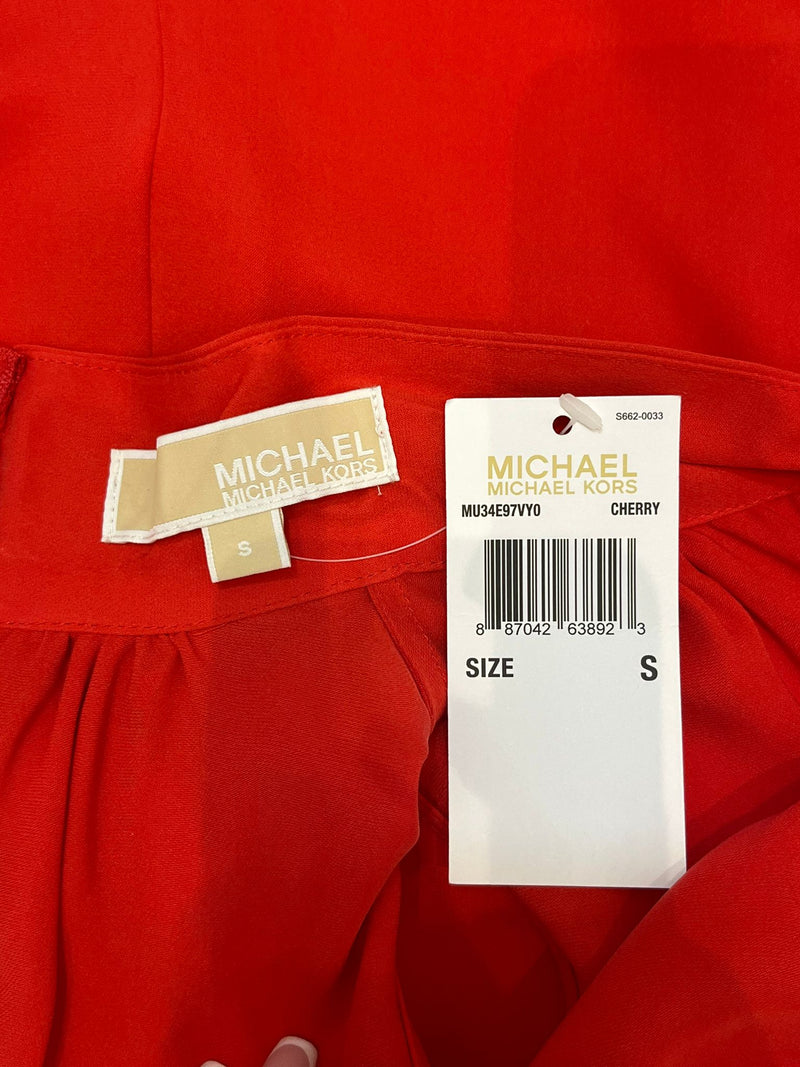 Michael Kors Neck Tie Silk Top. Size S