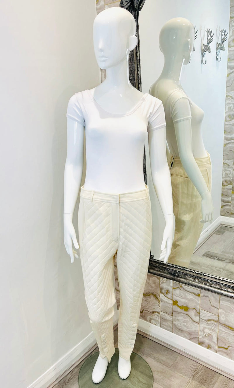 Sportmax Quilted Silk Trousers. Size 36FR