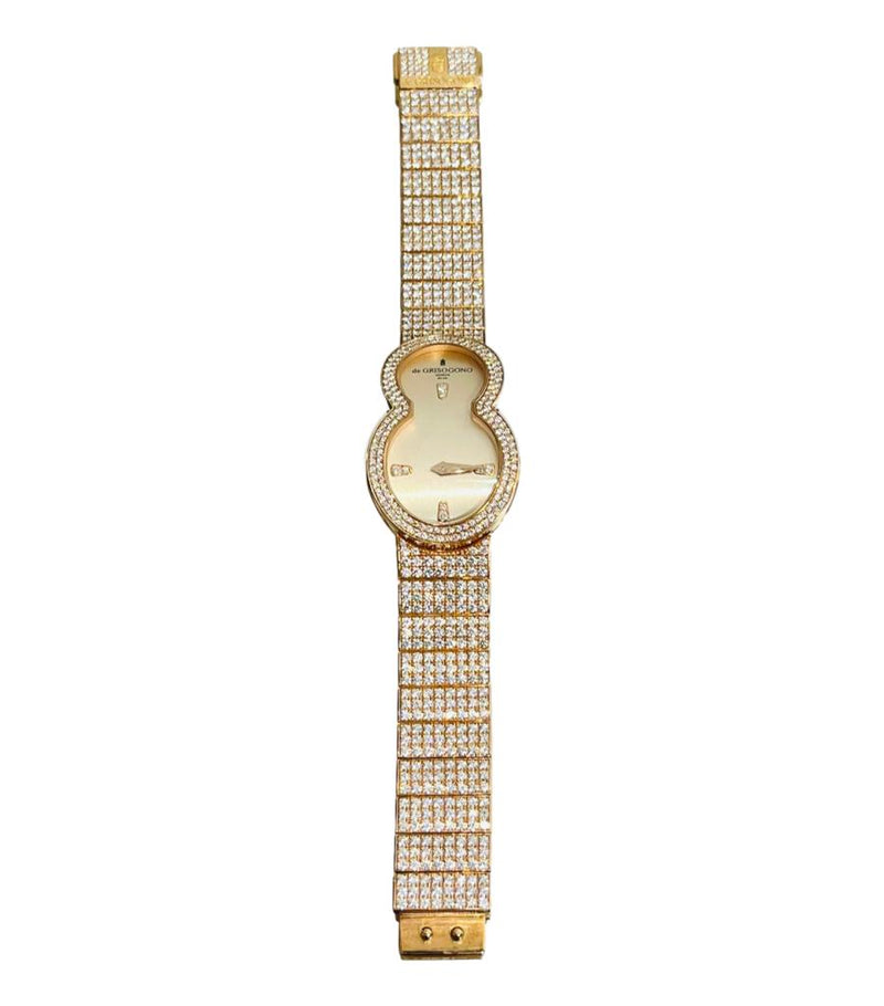 De Grisogono 'Be Eight' 18k Rose Gold & Diamond Watch