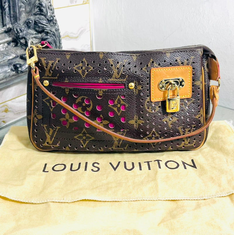 Louis Vuitton Monogram Perforated Coated Canvas Pochette Accessoires Bag