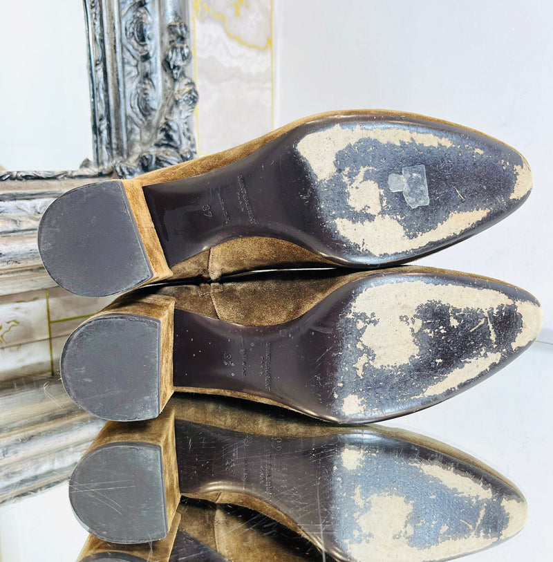 Saint Laurent Suede Joplin Ankle Boots. Size 37