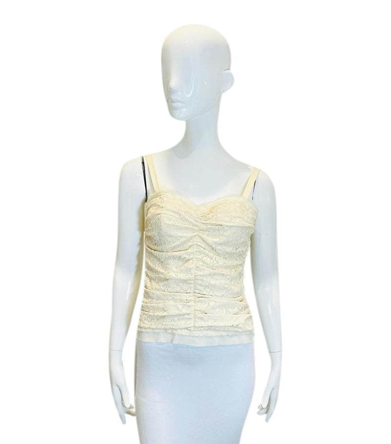 Dolce & Gabbana Cotton Lace Corset. Size 42IT