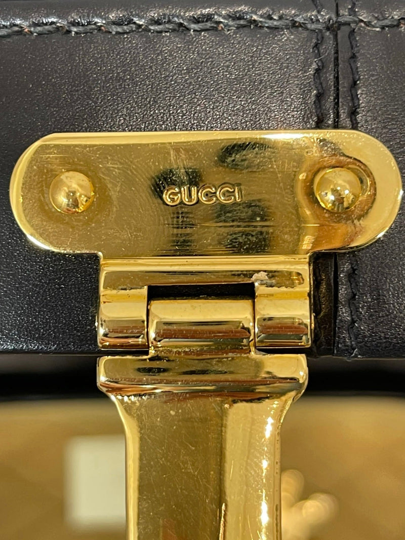 Gucci Vintage Large Leather Box Trunk Case