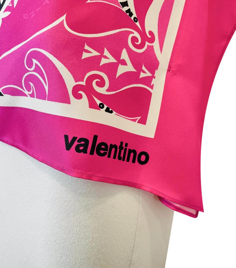 Valentino Scarf-Style Silk Top. Size 40IT