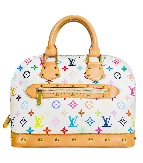 Louis Vuitton x Takashi Murakami Studded Alma PM in Monogram