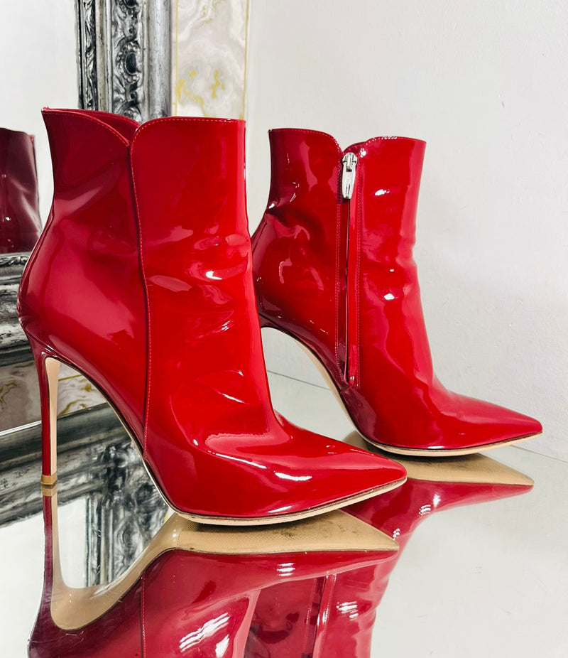 Gianvito Rossi Patent Leather Ankle Boots. Size 40.5