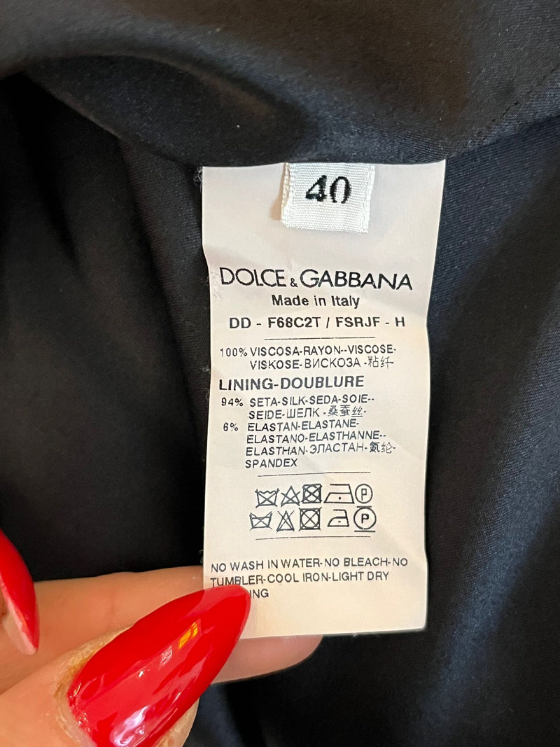 Dolce & Gabbana Floral Rose Print Dress. Size 40IT