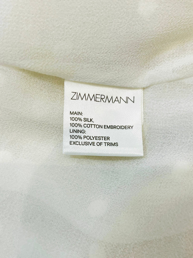 Zimmermann Cold Shoulder Silk Top. Size 1