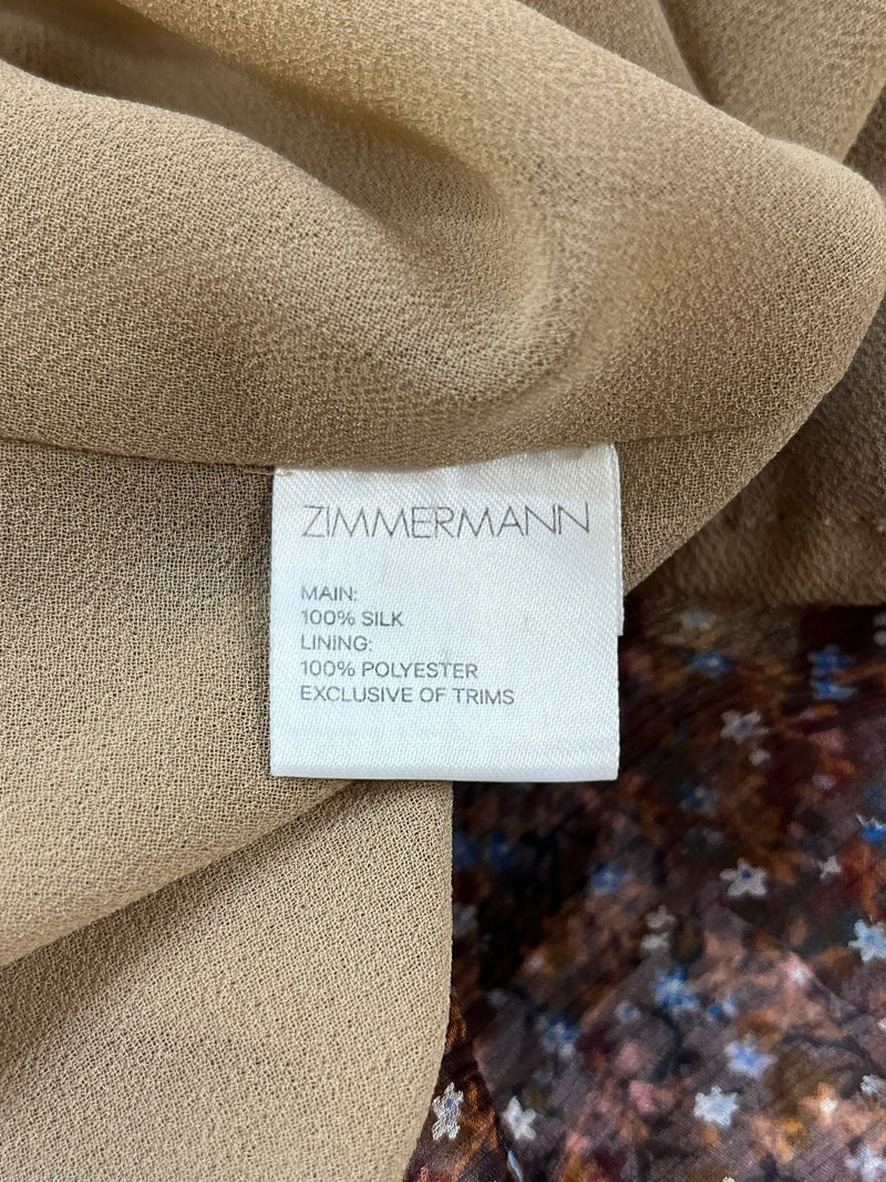 Zimmermann Ruffle Mini Silk Dress. Size 1