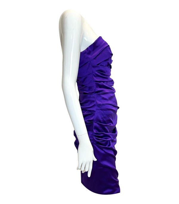 Dolce & Gabbana Silk Ruched Dress. Size 42IT