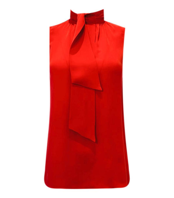 Michael Kors Neck Tie Silk Top. Size S