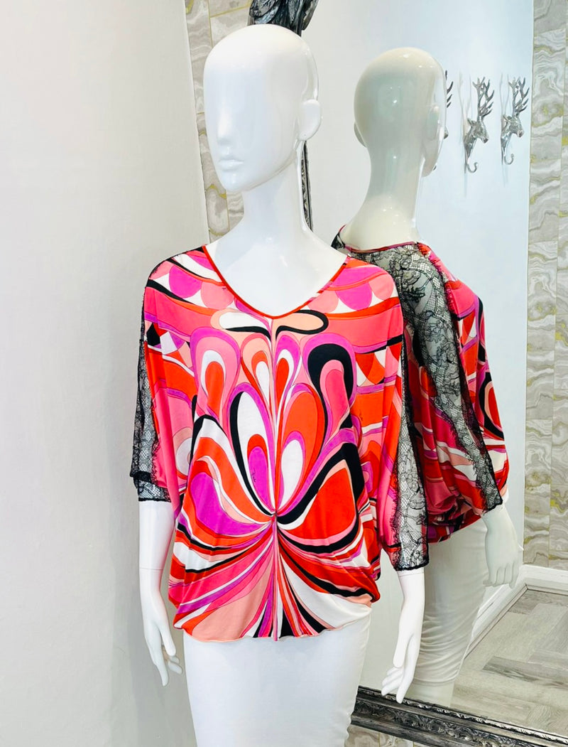 Emilio Pucci Abstract Print Top. Size 40IT