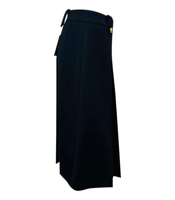 Mulberry Virgin Wool Blend Pleated Skirt. Size 38FR