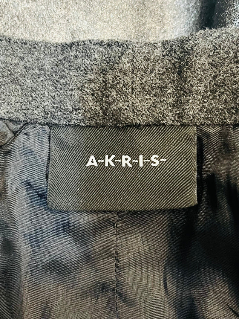 Akris Wool & Leather Open Jacket. Size 12US