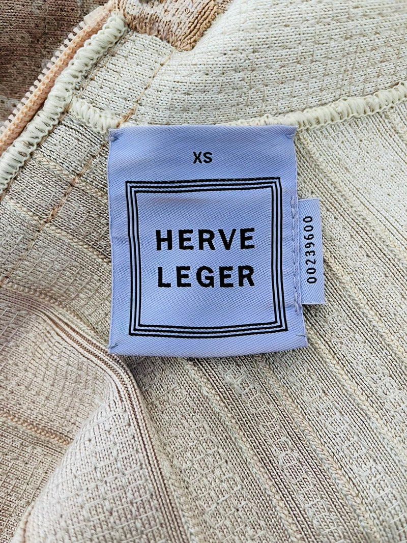 Herve Leger Metallic Bandage Dress. Size XS