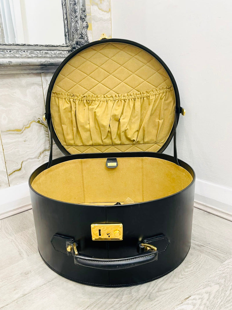 Gucci Vintage Large Leather Box Trunk Case