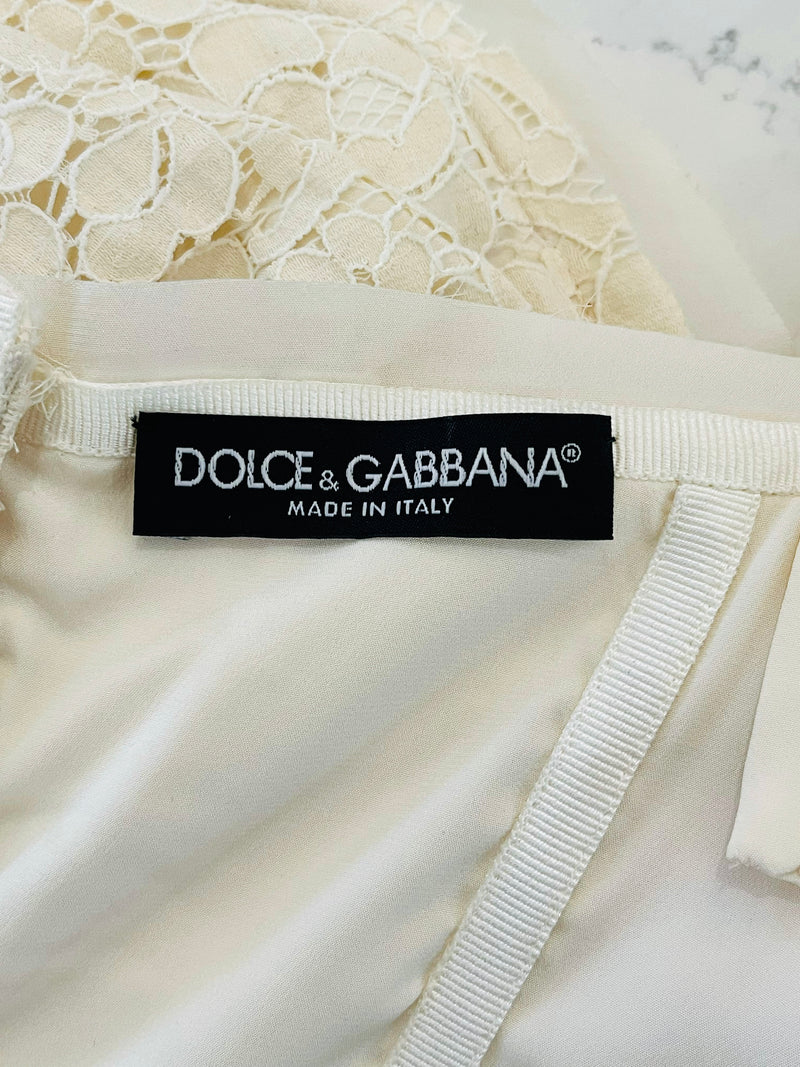 Dolce & Gabbana Cotton Lace Corset. Size 42IT
