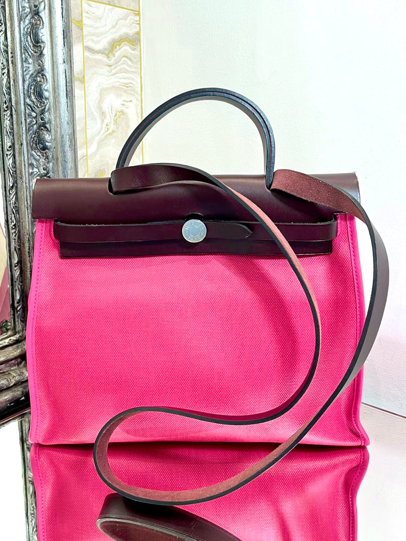 Hermes Canvas & Leather Herbag 31