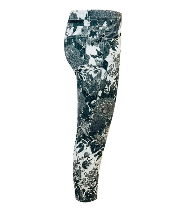 Stella McCartney Cropped Floral Bio Cotton Jeans. Size 2US