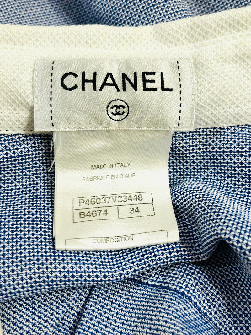 Chanel Textured Cotton Shirt. Size 34FR
