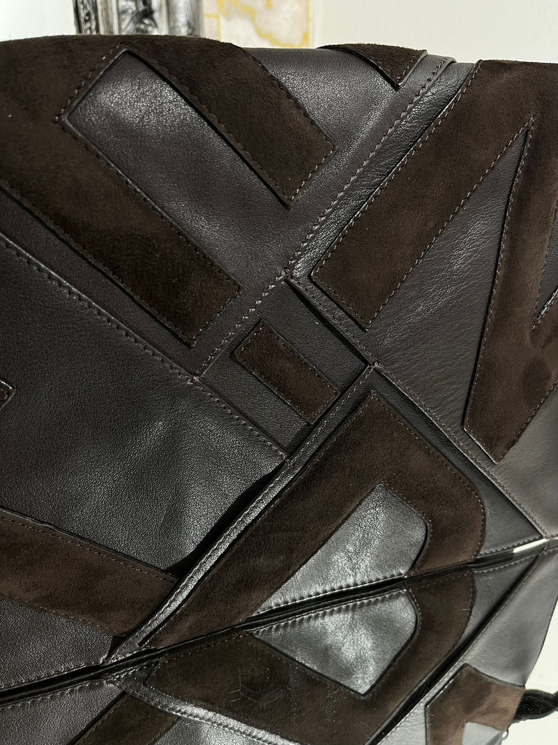 Fendi Vintage 'Fendi' Logo Leather Bag