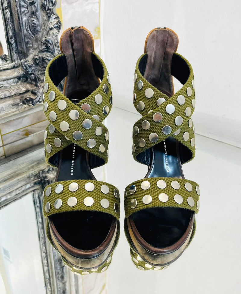 Giuseppe Zanotti Studded Sandals. Size 39