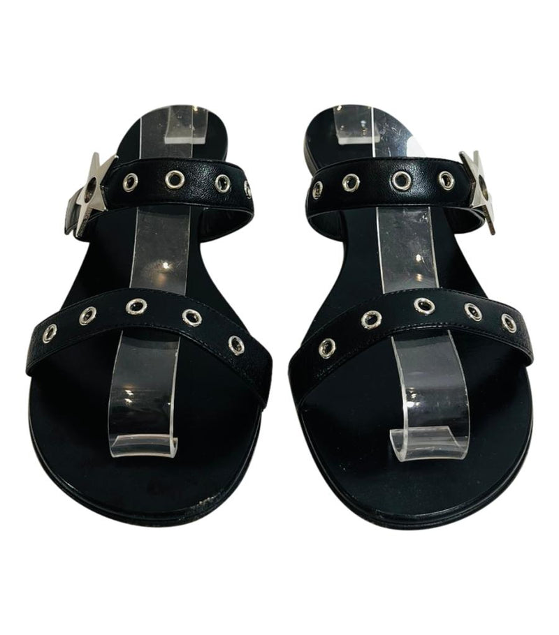Giuseppe Zanotti Kalamity Star Embellished Leather Sandals. Size 37