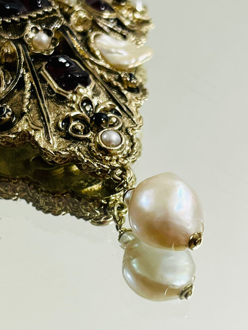 Chanel Gripoix & Baroque Pearl Brooch