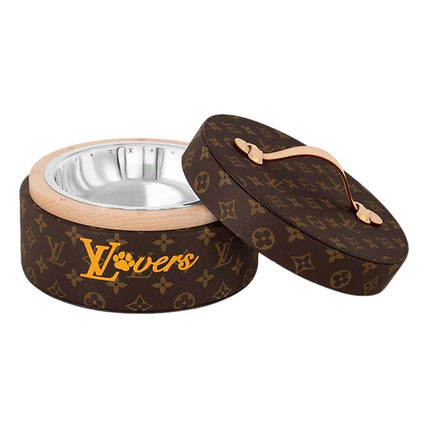 Louis Vuitton Monogram Canvas & Leather Dog Bowl