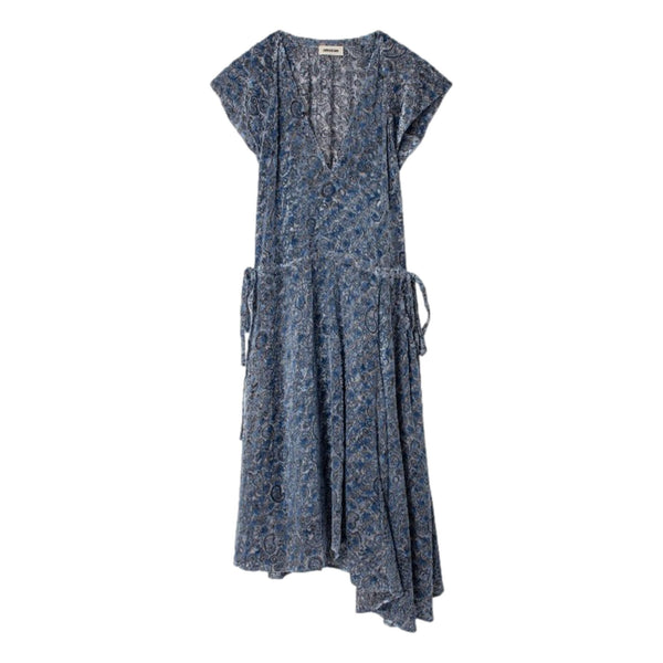Zadig & Voltaire Rozane Velvet Printed Dress. Size XS