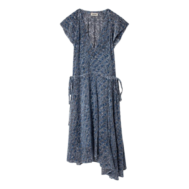 Zadig & Voltaire Rozane Velvet Printed Dress. Size XS